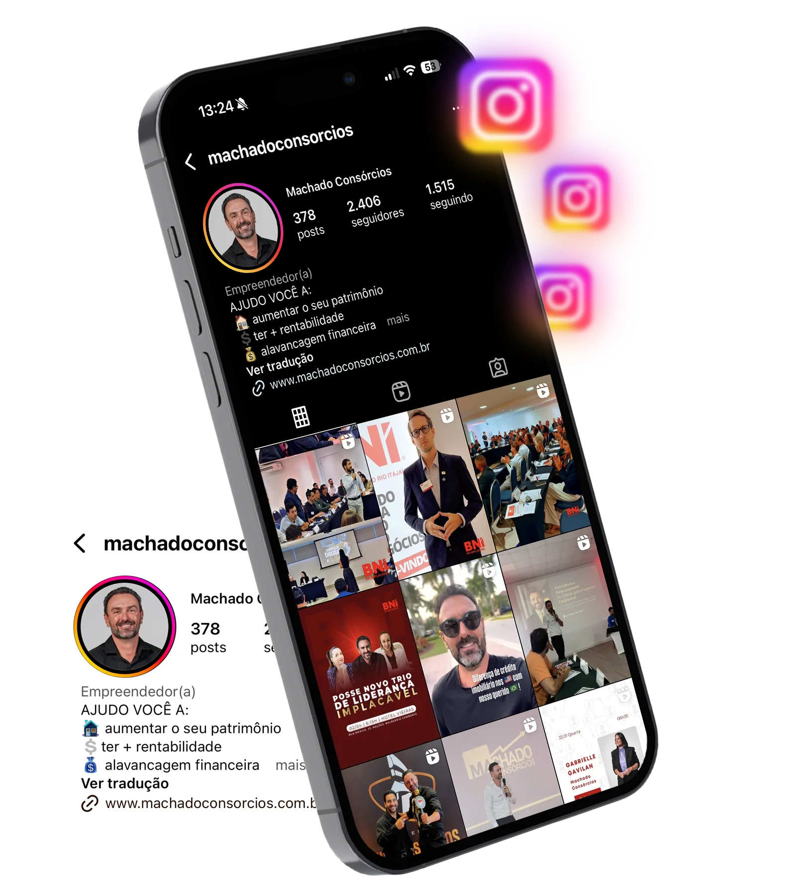 Instagram Machado Consórcios